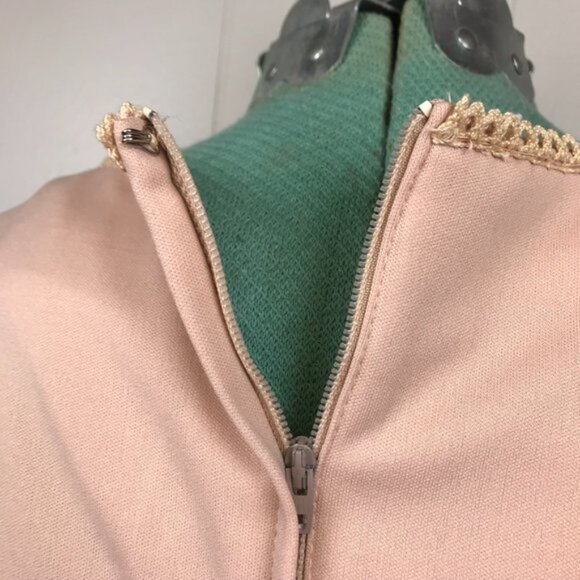 Vintage 70's Pink Prairie Dress Boho Cottagecore Granny Core - Picture 7 of 16